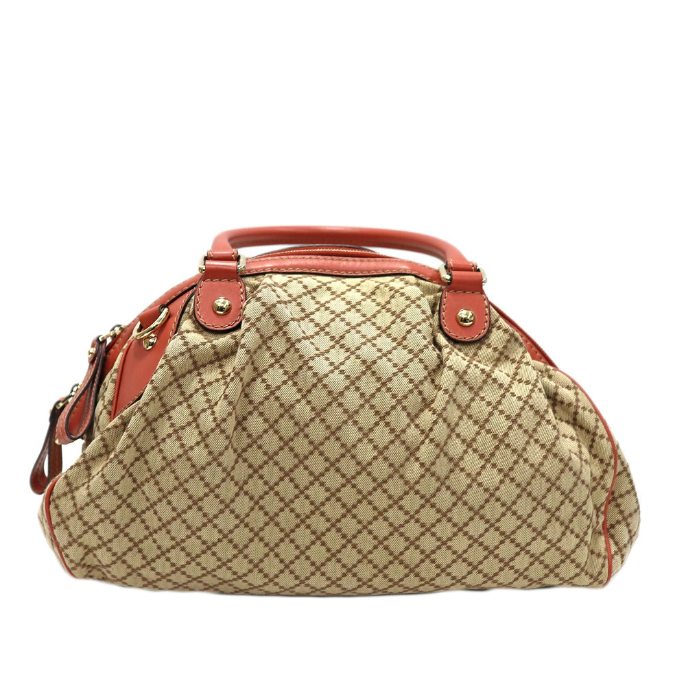 Gucci Canvas Pink Bag Beige Tote